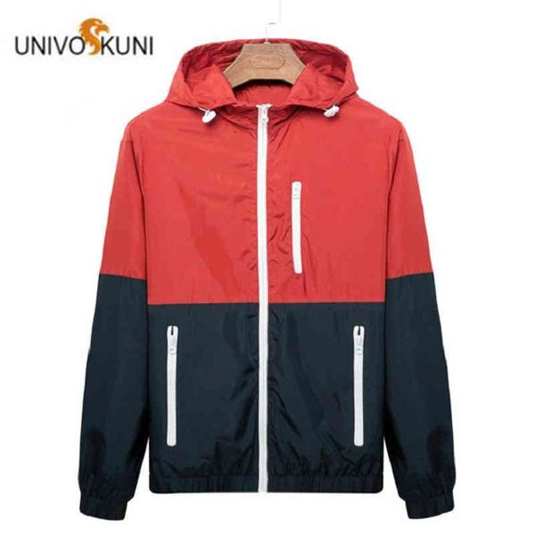 

2019 windbreaker men casual spring autumn lightweight et hooded contrast color zipper ets outwear korean cloth hip hop, Black