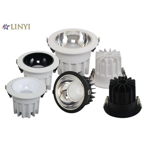 

downlights 2021 anti-glare led recessed downlight white 7w 12w 18w 24w 30w 40w dimmable ac 110v 220v round ceiling light spotlight lighting
