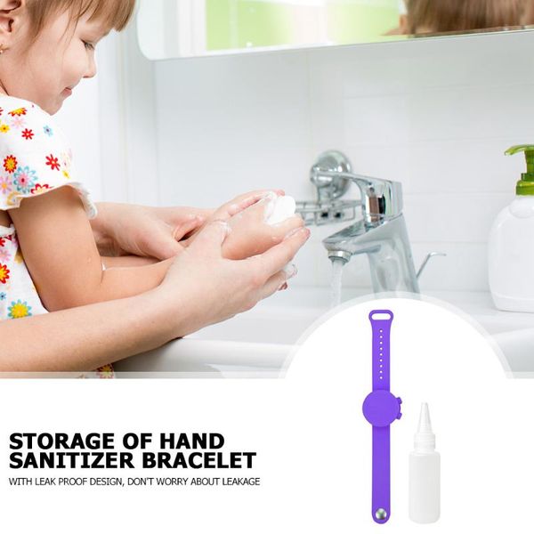 

liquid soap dispenser portable sterilization silicone wristband hand sanitizer bracelet for home caring health decoration