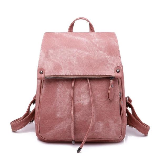 

fashion women quality pu lether backpack waterpreef solid color student school bag leisure travel for teenager style