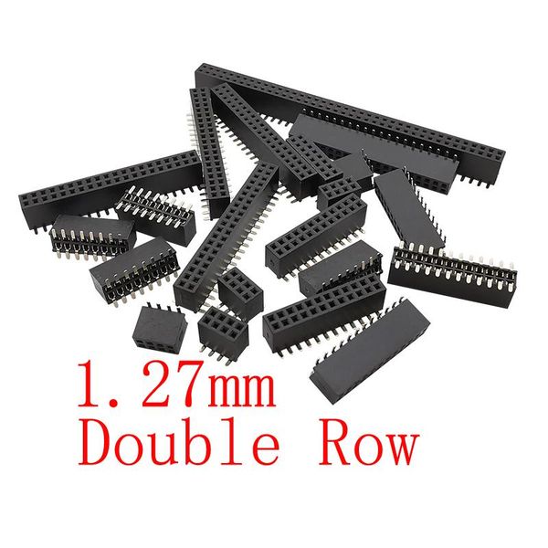 

other lighting accessories 10pcs pitch 1.27mm smd double row pin header female pcb connector 1.27 mm pinheader socket 2x3/4/5/6/7/8/10/12/15