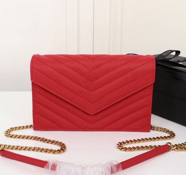 

designer lady cross-body bag luxury leather shoulder chain handbag cover classic fashion size 20-16-5.5cm