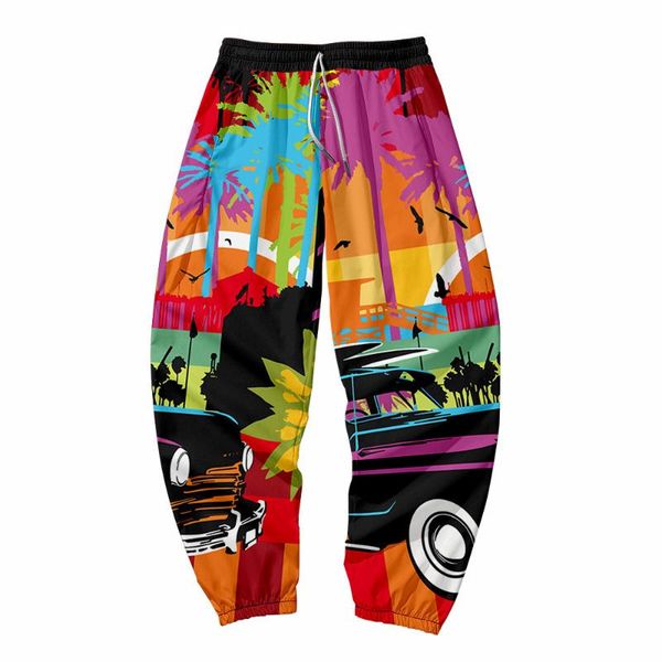 

men's pants 2021 3d print sweatpants women/men fitness joggers spring high street anime trousers fashion sweatpant, Black