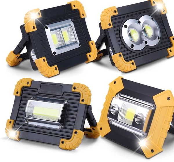 Floodlights Taşınabilir Spot LED Iş Işığı USB Şarj Edilebilir El Feneri Açık Seyahat Lambası Kamp Fener Kullanımı Için 18650 Pil 5200mAh