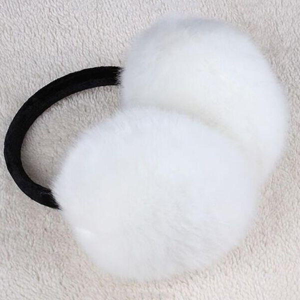 

berets winter women ear warmers warm earmuff imitation fur earmuffs large plush warmer, Blue;gray
