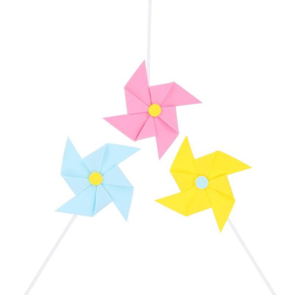 

other festive & party supplies 36 pcs three-dimensional windmill shaped cake accessories (assorted color)