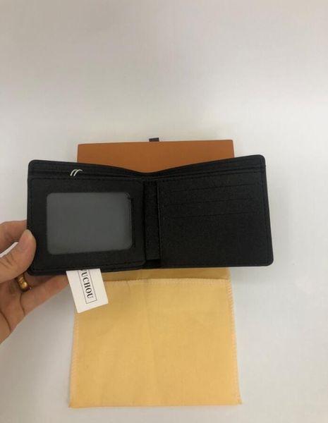 

6 colors style mens wallet famous men wallets special canvas short small bifold wallet with box, Brown;gray