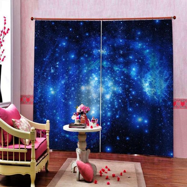

curtain & drapes custom any size dreamy beautiful blue starry sky large window for living room bedroom full blackout indoor sets