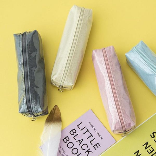 

pen bag waterproof smooth surface super soft tpu zipper pencil pouch for school bags