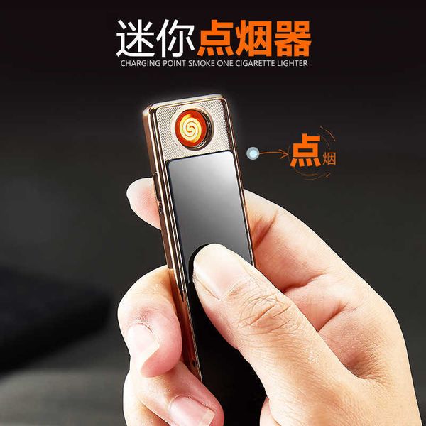 

focus focus ultra thin charging windproof electronic cigarette lighter creativity