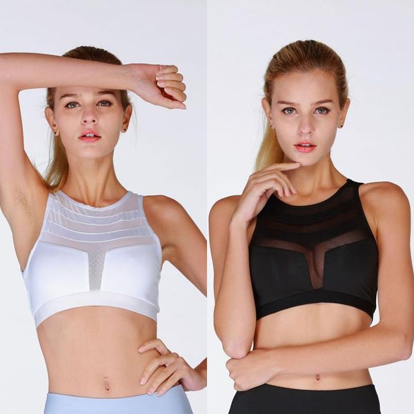 

gym clothing 2021 est ladies padded sports bra fitness women yoga running jogging vest, White;black