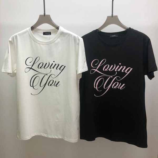 

summer amir ami short sleeve men's t-shirt letter printed cotton round neck pullover trendy brand x7z9, White;black