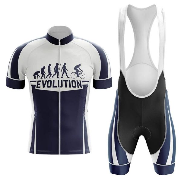 

racing sets 2021cycling evolution cycling jersey set road mountain bike clothing mtb bicycle sportswear suit clothes, Black;blue