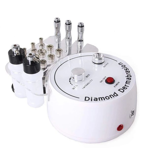 Tragbare 3-in-1-Diamant-Dermabrasion, Mikrodermabrasion, Vakuum-Wasserspray, Akne-Mitesser-Entfernung, Falten-Peeling, Gesichtspflege, Facelift-Maschine