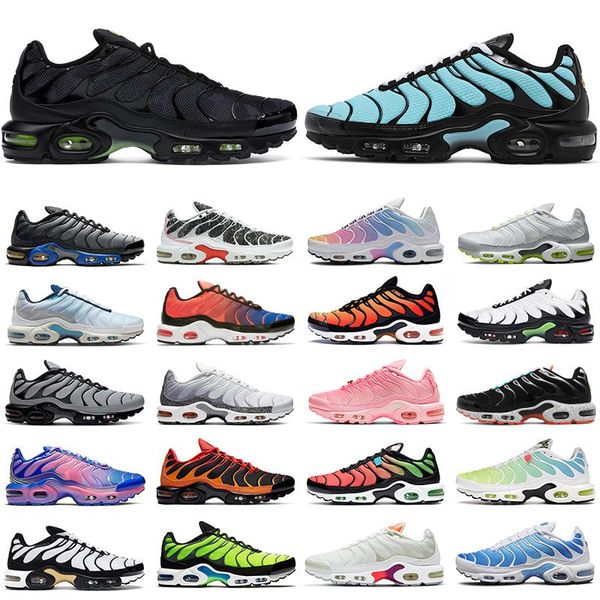 

2021 tn plus men women running shoes psychic blue particle triple black volt atlanta gradient red pink white mens trainers sneakers eur 36-4