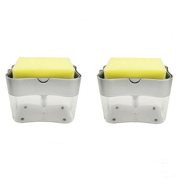 

liquid soap dispenser 2 pieces compact sink with sponge holder handy