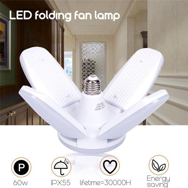 

bulbs est 60w foldable fan blade led pendant lights no flicker b22 e27 bulb 220v 360 degrees angle adjustable ceiling lamp