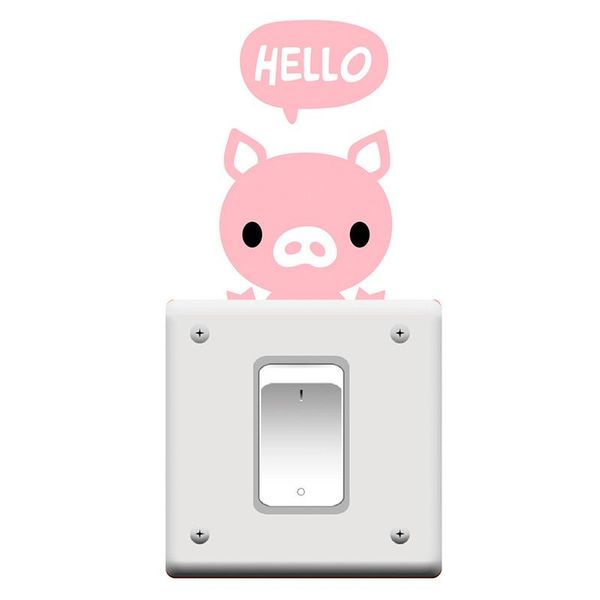 

wallpapers cartoon hello pig switch stickers mini decal wallpaper for kids bedroom door decoration