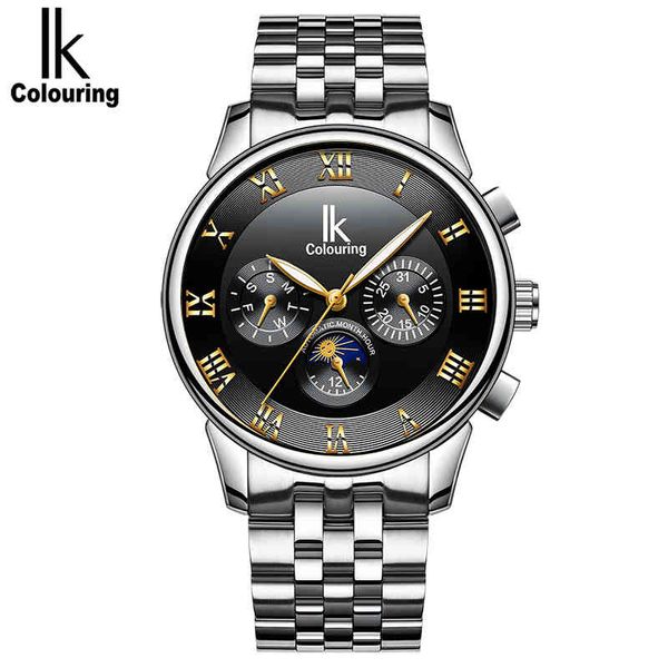 

new gentlemen watches brands luxury automatic mechanical men fully steel business watertight sports relogio masculino, Slivery;brown