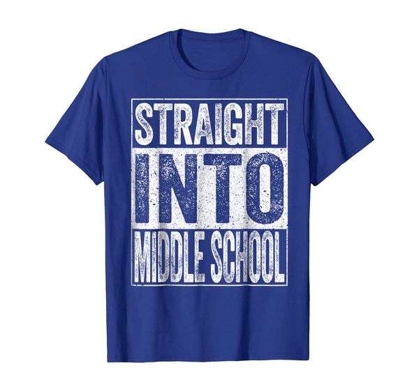 

straight into middle school t-shirt back to school gift, White;black