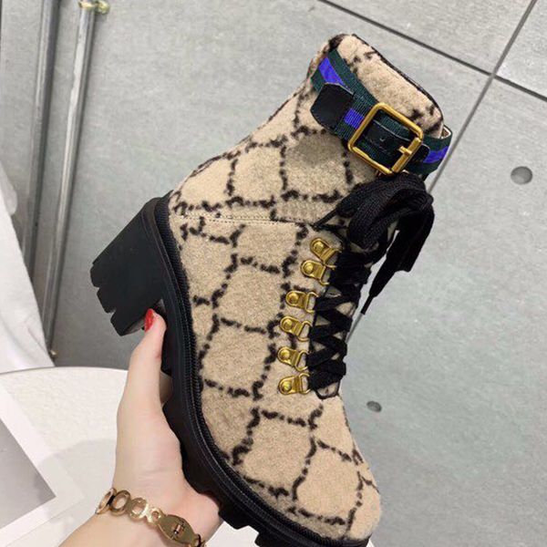 

boots for women fall/winter new season leather material luxury designer packaging height to the ankle a77, Black