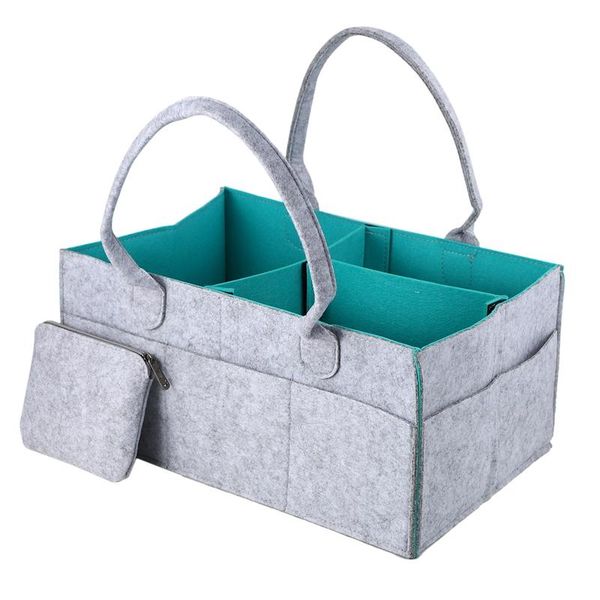 

storage bags baby nappy caddy organiser plus purse - nursery bin shower gift basket, born registry, ba