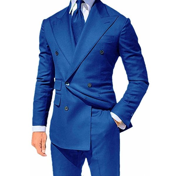 

double breasted slim fit men suits with peaked lapel business formal wedding tuxedo for groomsmen 2 piece male fashion blazer men's & b, White;black