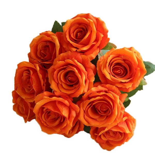 

decorative flowers & wreaths artificial a bunch of 10 retro velvet roses bouquets home wedding decoration flower arrangement materials fake