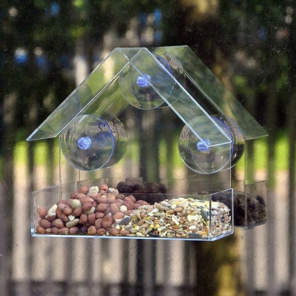 

other bird supplies window birds feeder weather proof house shape clear acrylic with 3 sucker for outdoors songbird