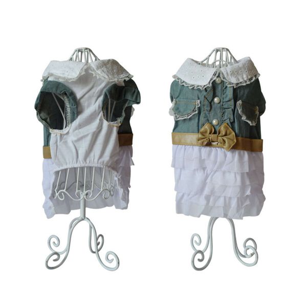 

the dog clothes spring and summer dog clothing pet wash denim skirt