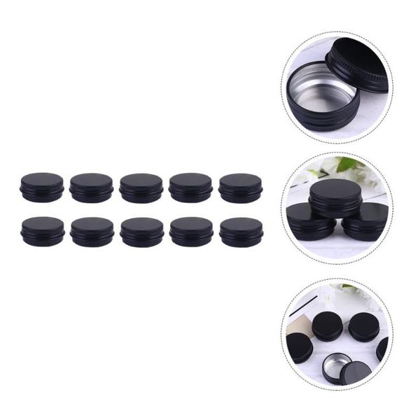 

storage bottles & jars 20pcs 30ml aluminum with lid leak-proof cosmetics cream boxes black