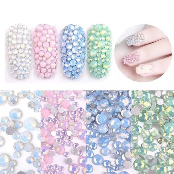 

nail art decorations 1pack rhinestones tips resin protein ab crystal pink green blue mixed shape strass water drop 3d manicure decor tool, Silver;gold