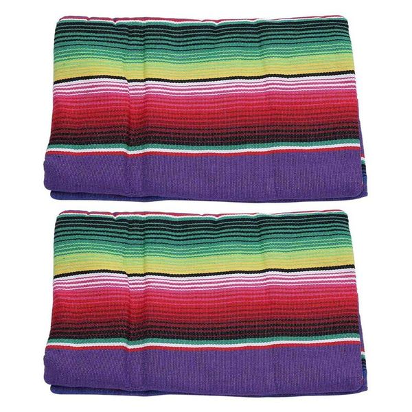

table cloth 2x mexican tablecloth for party wedding decorations, saltillo serape blanket bed mat