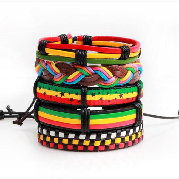 

charm bracelets 2021 handmade colorful multilayer bracelet wrap five strands friendship set great for both men and women, Golden;silver