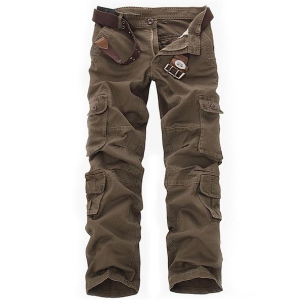 

men's cargo pants casual mens pant multi pocket military overall men outdoors long trousers 28-38 plus size, Black