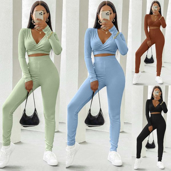 

women's 2021 new autumn women sports tracksuits suit winter two piece set, Gray