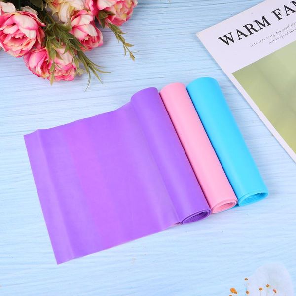 

resistance bands 3pcs 2m yoga tension belt sports elastic stretch pulling rope fitness strap band (pink/purple/blue)