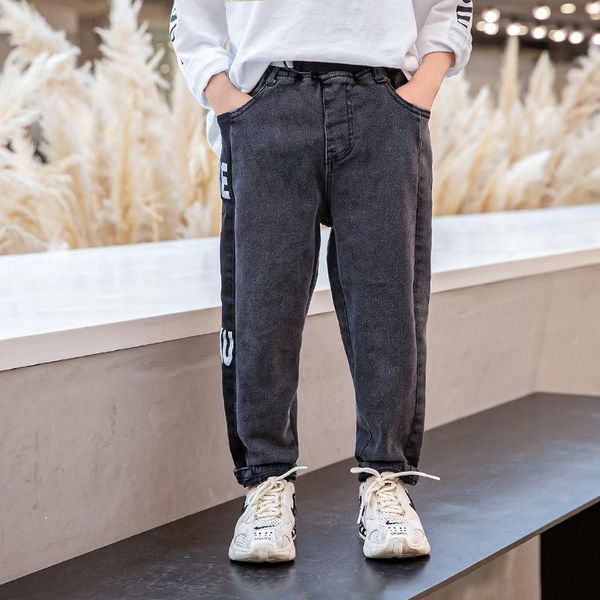 

jean spring autumn boy trousers pants capris kids children clothing denim school outdoor straightÂ kids clothesÂ sportÂ high qu jeans, Blue