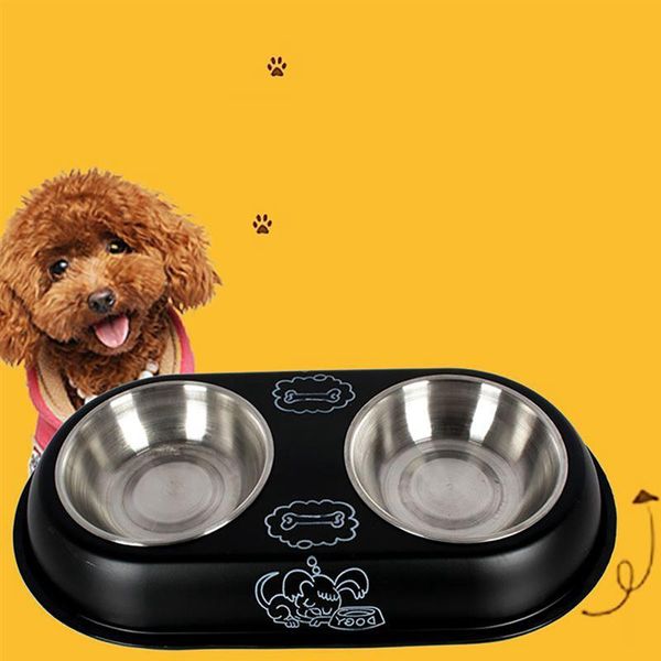 

pet bowl antiskid stainless steel feeder for dogs cats cat bowls & feeders