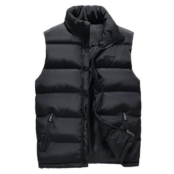 

men's vests 2021 men fashion large size m-6xl solid slim fit sleeveless jackets male casual winter waistcoat brand outerwears, Black;white