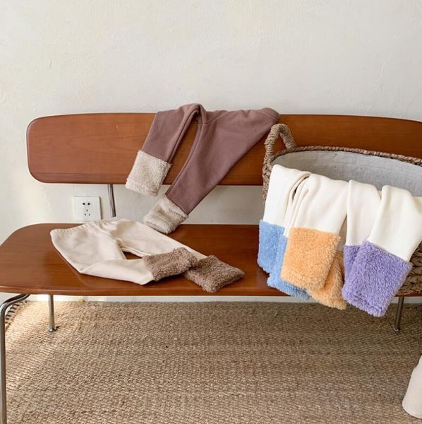 

trousers 2021 wholesale girls boys thicken leggings fashion winter cotton soft kids 1-7 years qa800, Blue