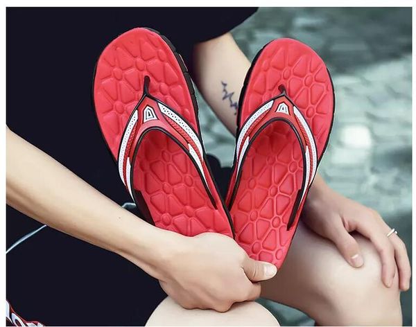 

slippers shoes men 2021 ly arrived summer pure colour flip flops sandals male slipper flip-flops shoe drop erf4, Black
