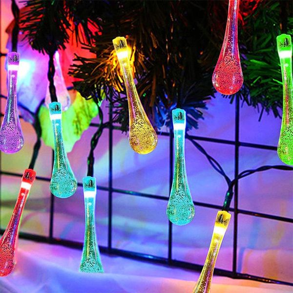 Cordas Luzes de Natal LED Bubbles Gota de Água Cristal Decorações de Garlandia Exterior 2022 Ano