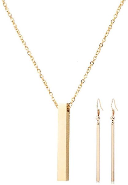 

earrings & necklace jczr.y women punk triangle circle square long bar tassel dangle earring fashion jewelry gift, Silver