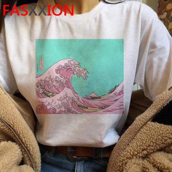 

women's t-shirt vaporwave aesthetic summer t shirt female couple clothes casual tumblr, White
