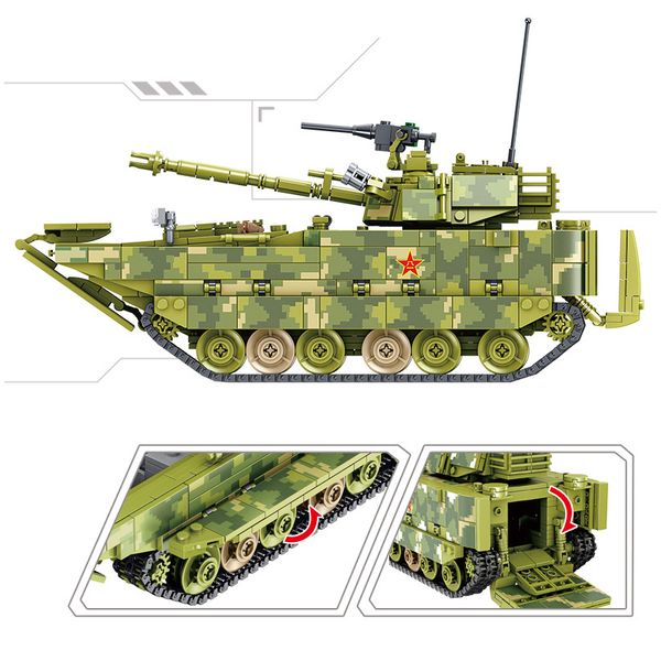 Ultraman Educational M60 Magach Israel Main Battle Tank Modle Kit Blocchi di costruzione del giocattolo militare per ragazzo