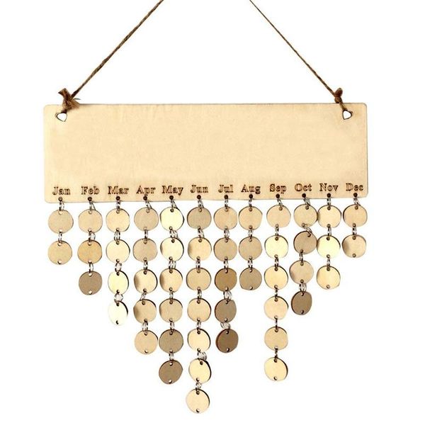 

christmas decorations birthday memorandum reminder wooden hanging diy calendar plaque board home party decoration