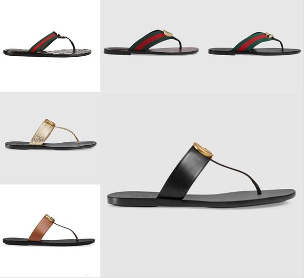

gold clasp slide sandal designer shoes luxury slides summer slipper fashion slippers wide flat slipper men and women sandals slippers flip f, Black