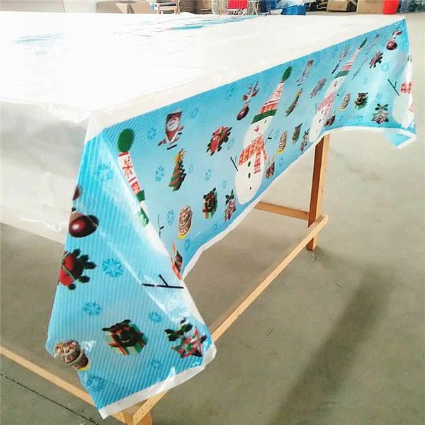 

packaging dinner service 1.80*1.08m christmas tree snow man deer pattern disposable waterproof table cover home decorative cloth/map party s