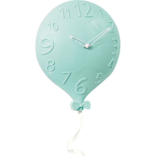 

pink creative wall clocks living room modern design balloon plastic watches simple silent reloj de pared home decor ef50wc